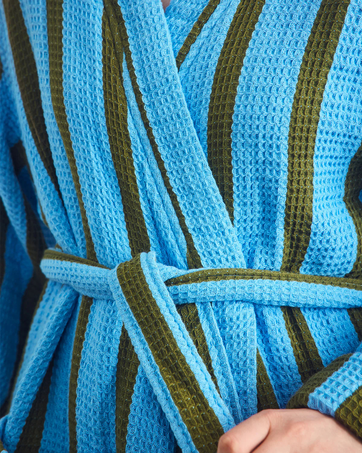 Blue &amp; Green Waffle Bathrobe