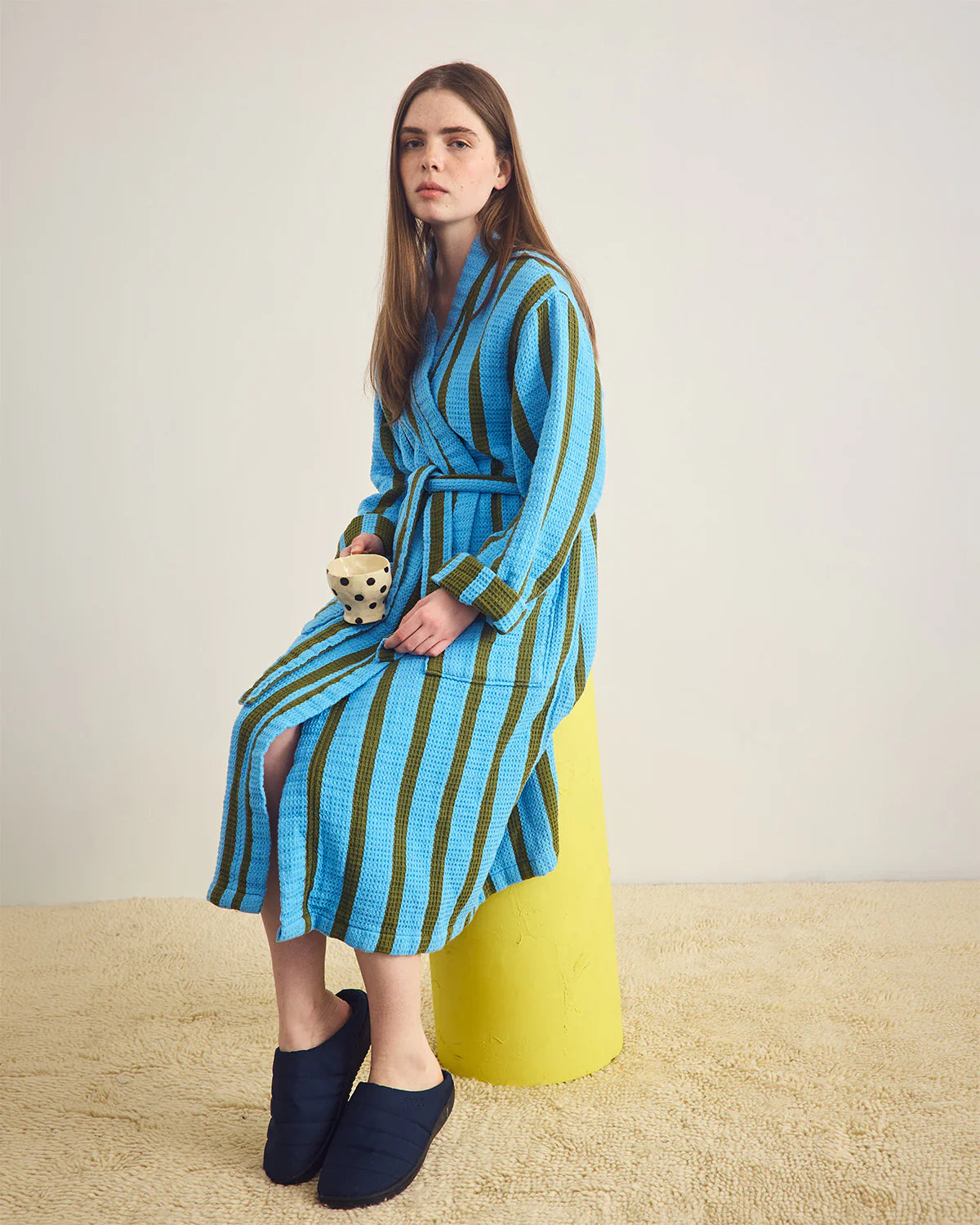 Blue &amp; Green Waffle Bathrobe