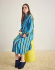 Blue & Green Waffle Bathrobe