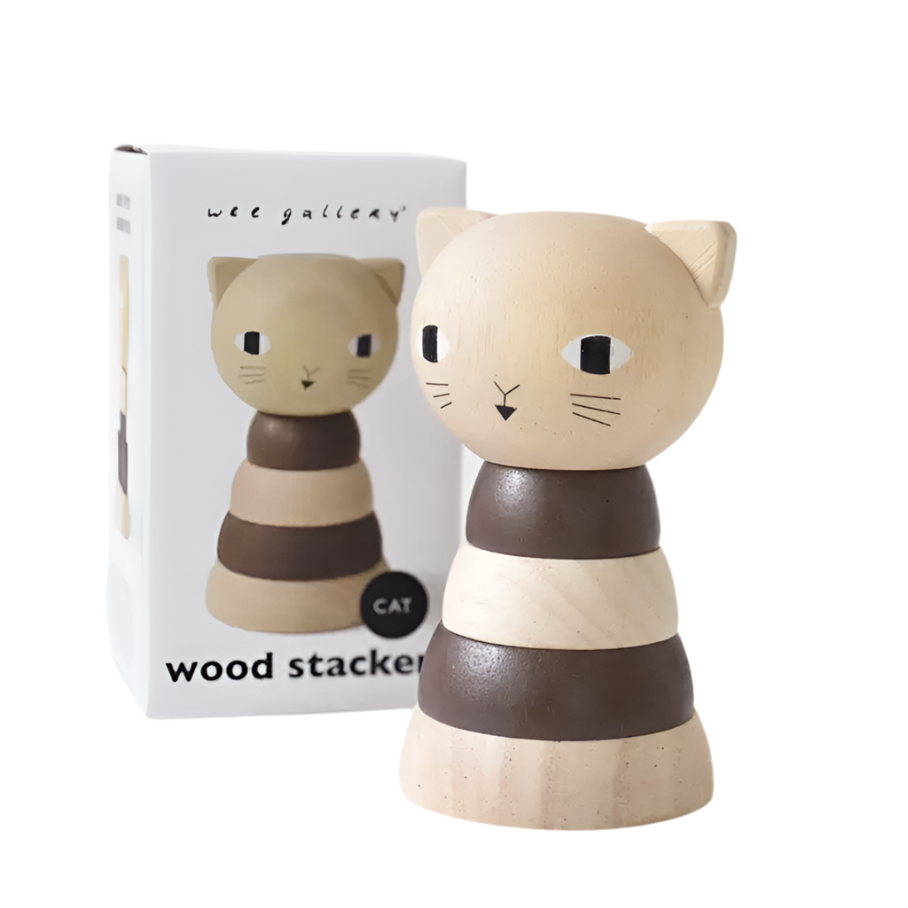 Wood Stacker - Cat – Mochi Kids