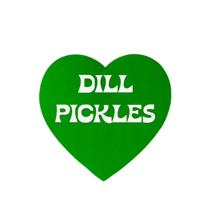 Dill Pickles Heart Sticker by The Silver Spider