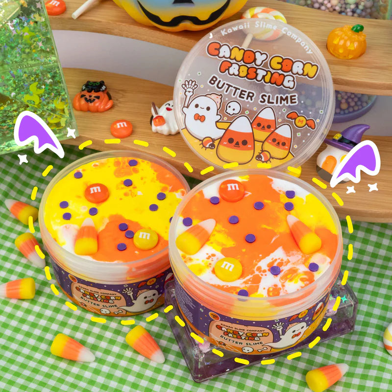 Candy Corn Frosting Butter Slime by Kawaii Slime Company