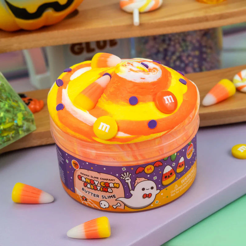 Candy Corn Frosting Butter Slime by Kawaii Slime Company