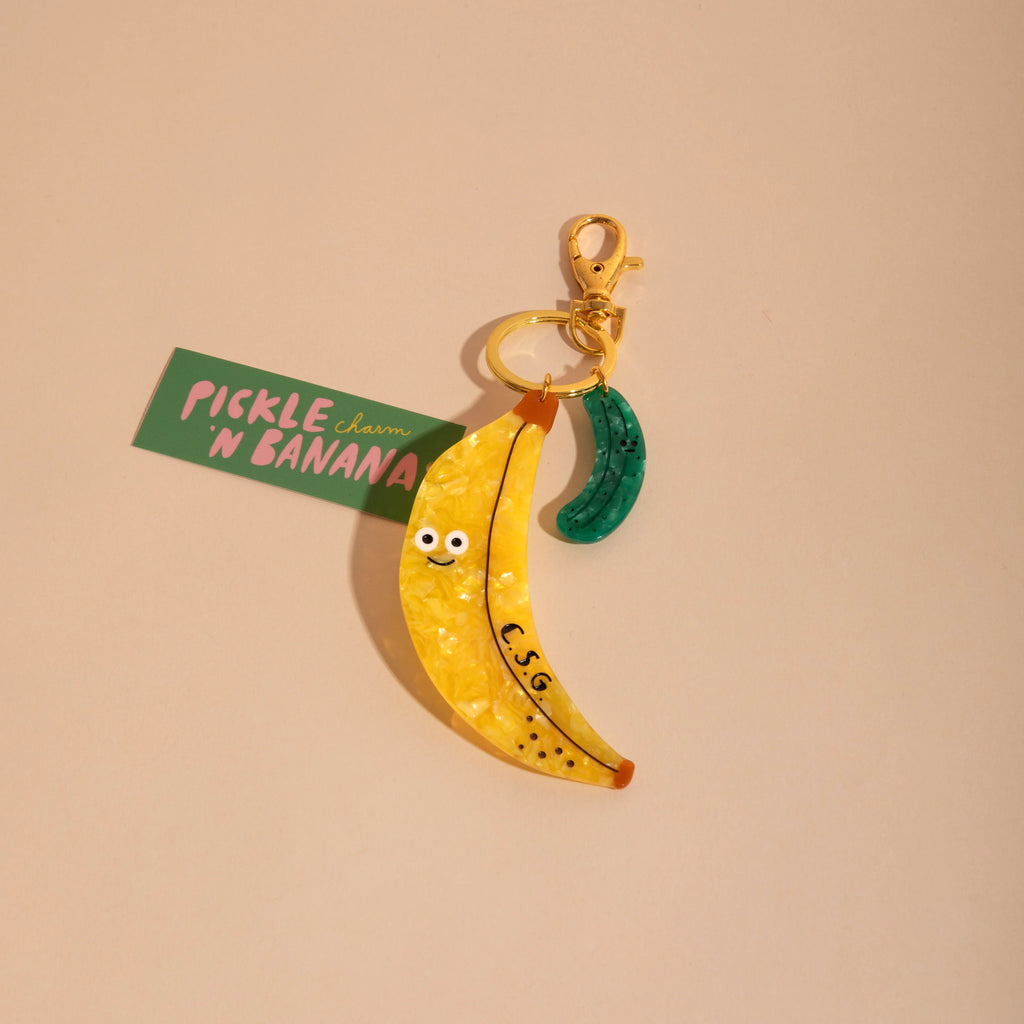 Pickle N Banana Bag Charm by Carolyn Suzuki