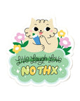 No Thx Cat Sticker