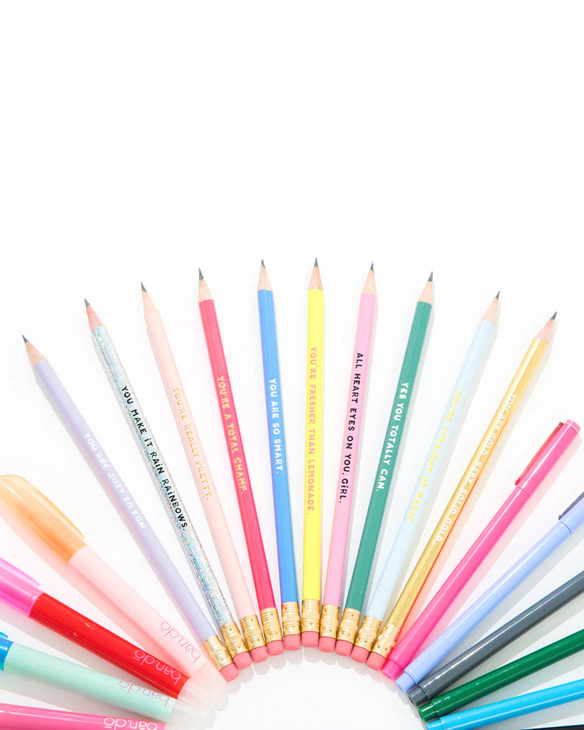 Compliment Pencil Set Assorted Set of 10 by ban.do