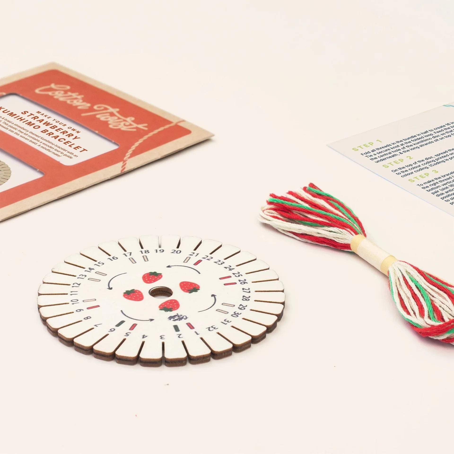 Strawberry Kumihimo Bracelet Kit