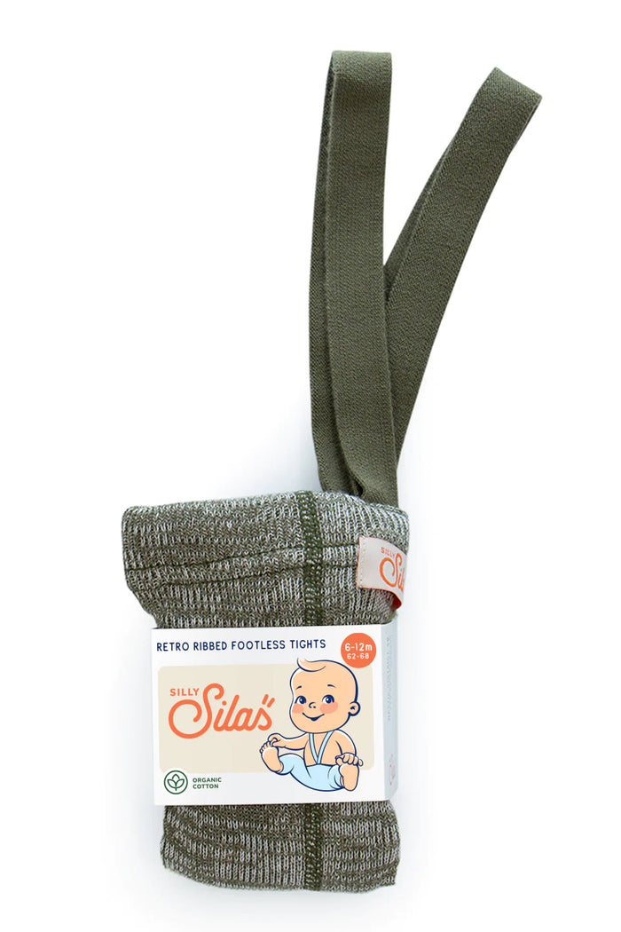 Footless Tights Creamy Olive by Silly Silas