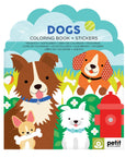 Dogs Coloring Book + Stickers