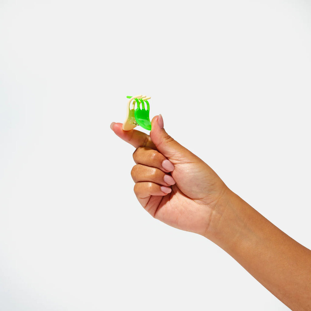 Jester Mini Claw in Neon Green + Nude by Chunks