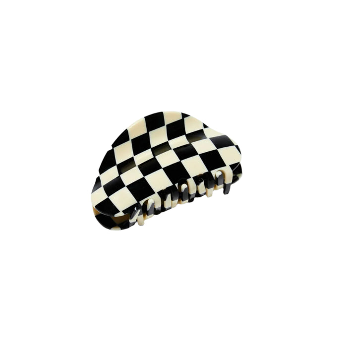 Checker Hair Claw in Black/White by Chunks
