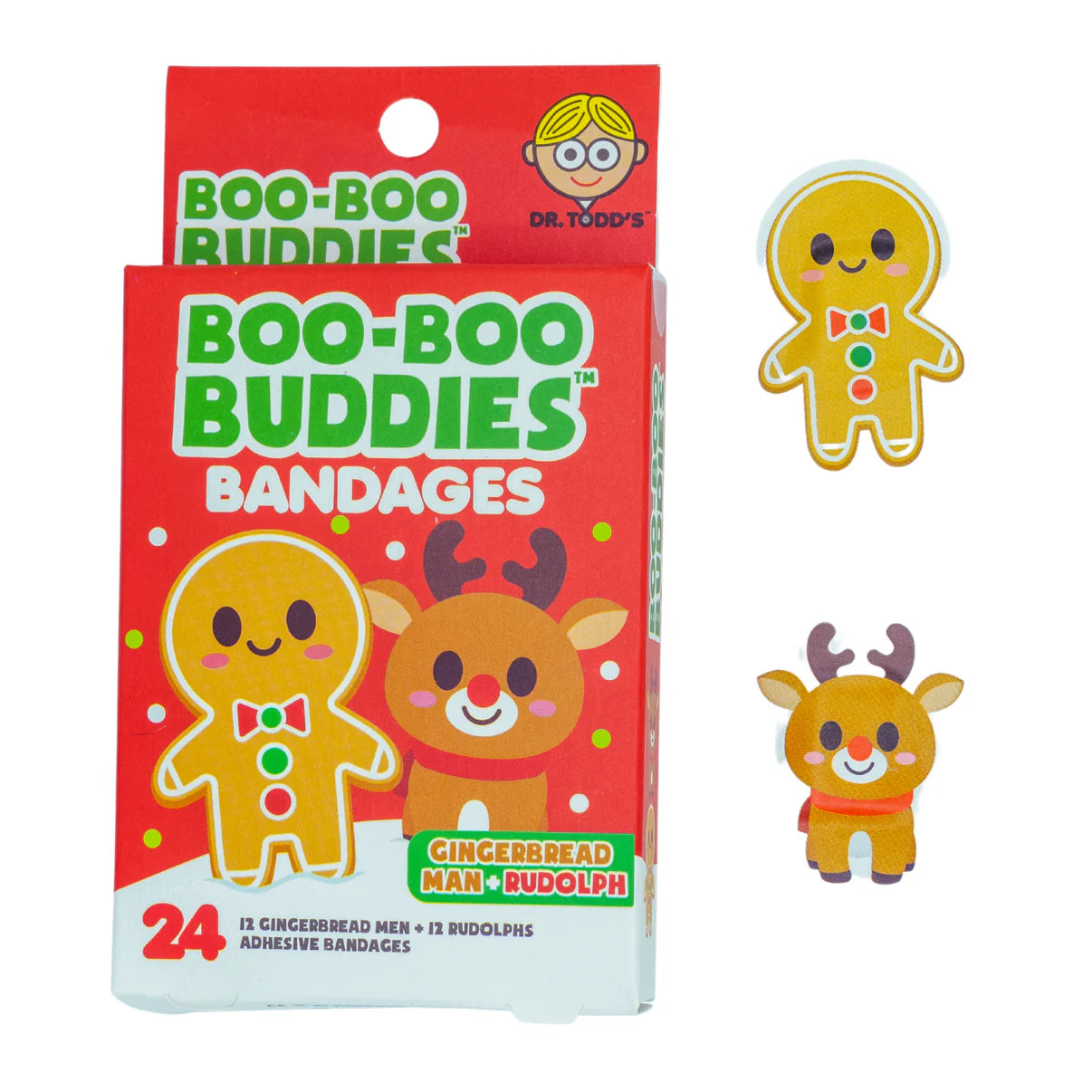 Gingerbread Man and Rudolph Bandages by Boo-Boo Buddies