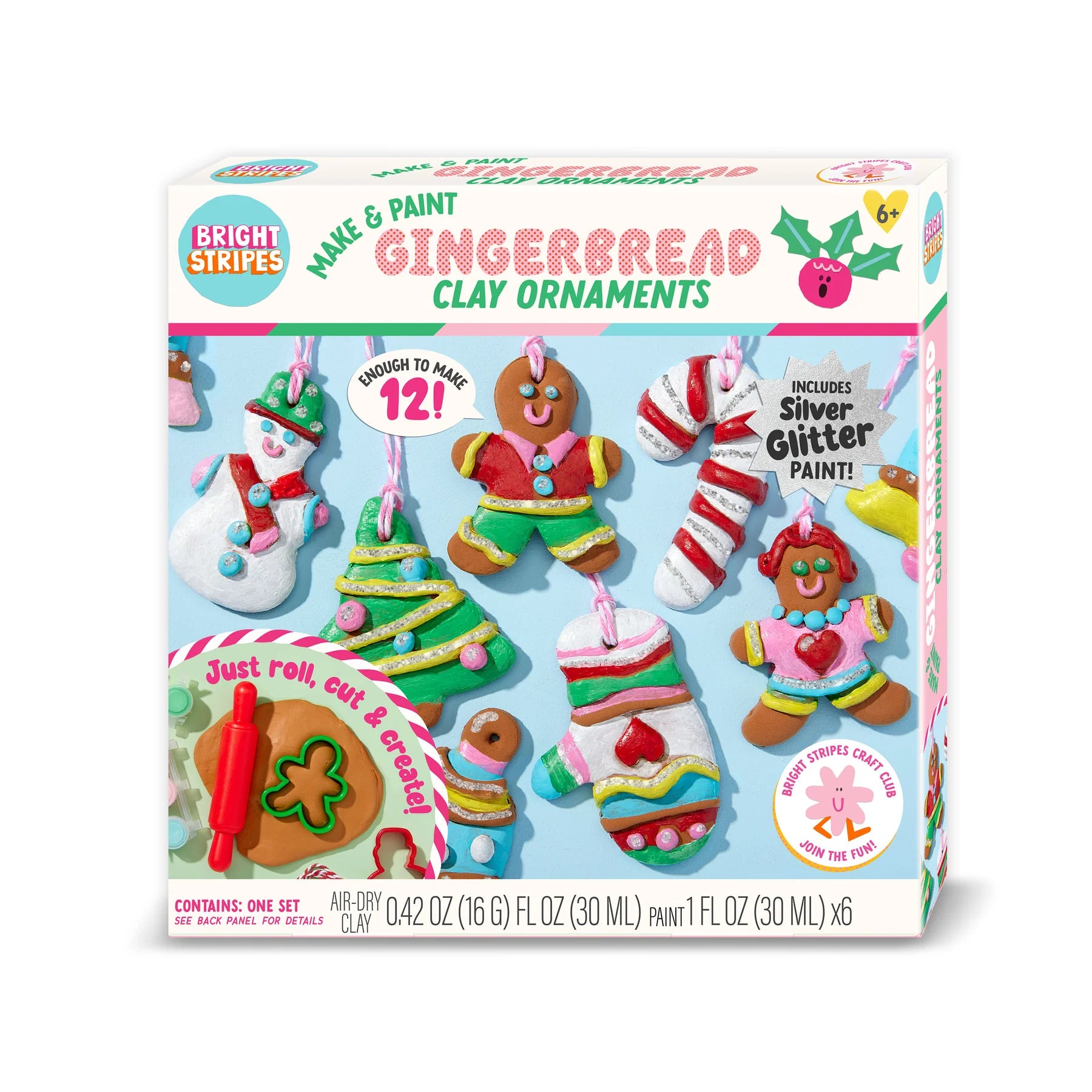 Make &amp; Paint Gingerbread Clay Ornaments