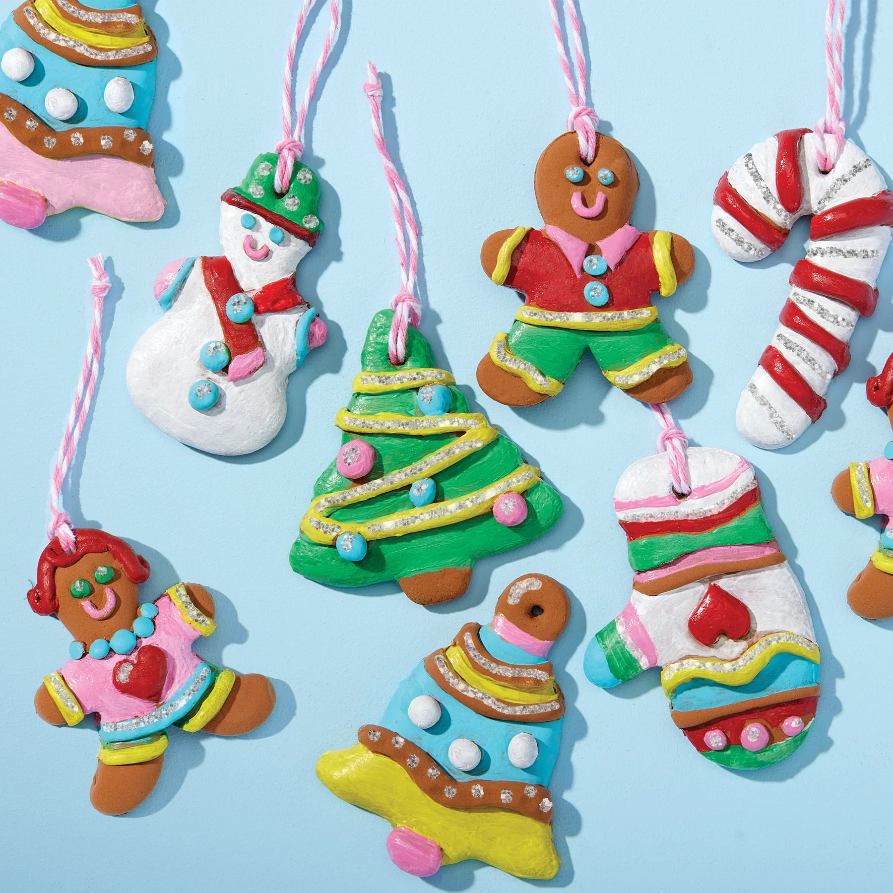 Make &amp; Paint Gingerbread Clay Ornaments