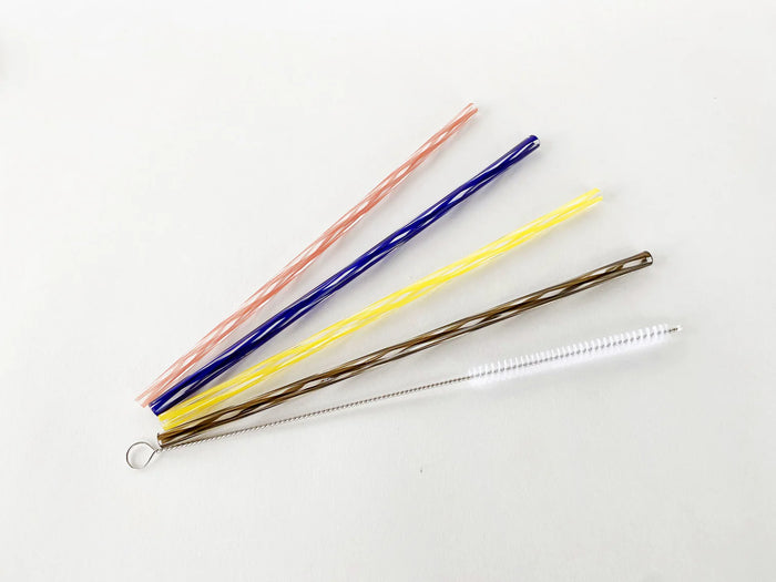 Glass Straws - Twisted (Set of 4) by Fredericks & Mae