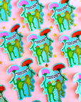 Immigrants Make Our Country Better Glitter Sticker