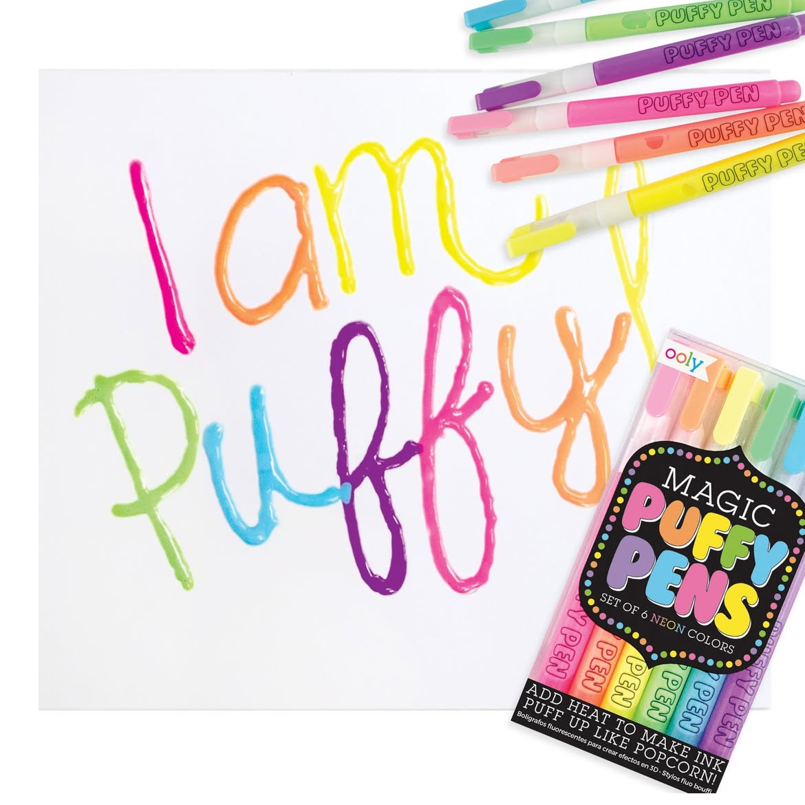 Magic Neon Puffy Pens