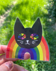 Rainbow Cat Sticker by Baby Cats of California