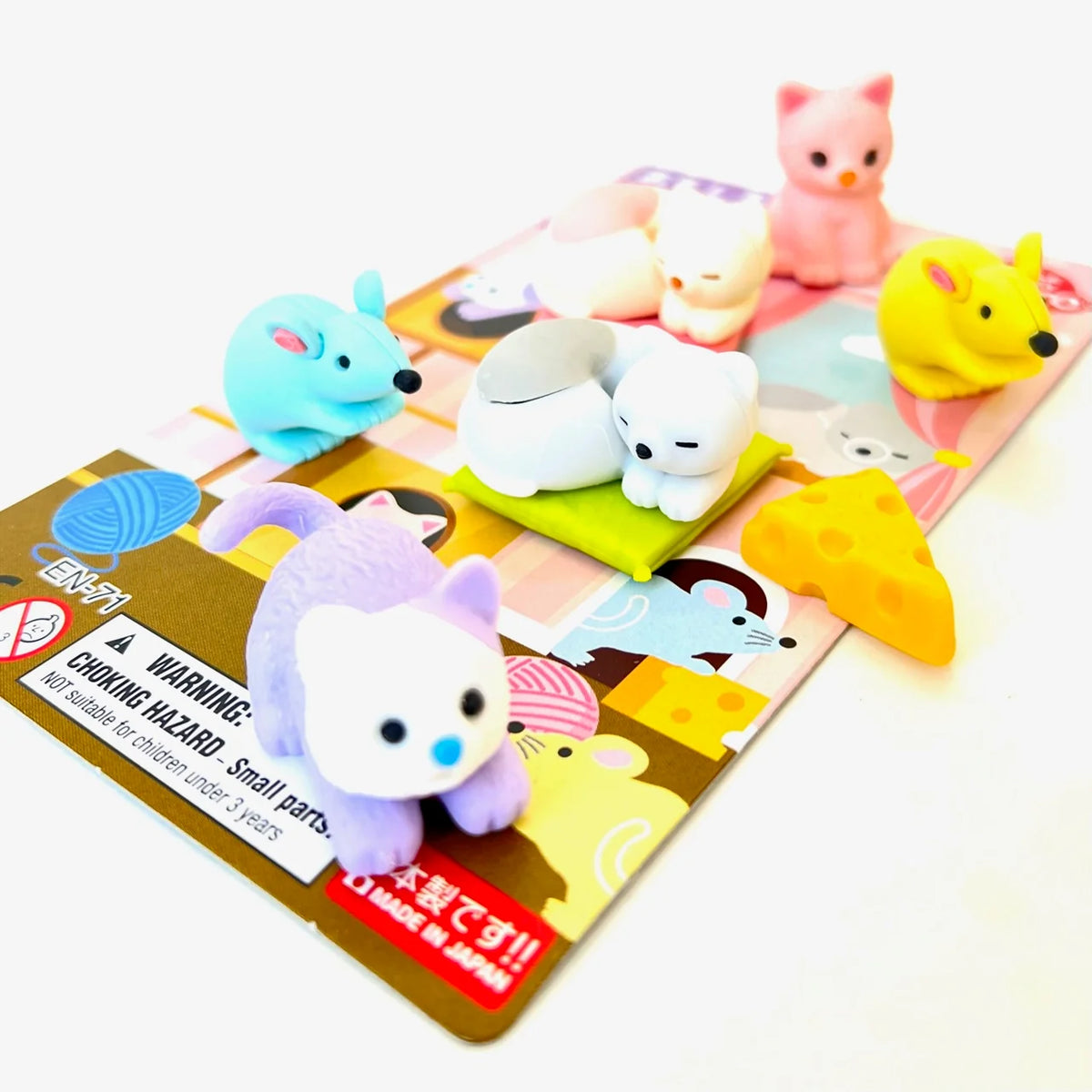 Cat &amp; Mouse Eraser Set