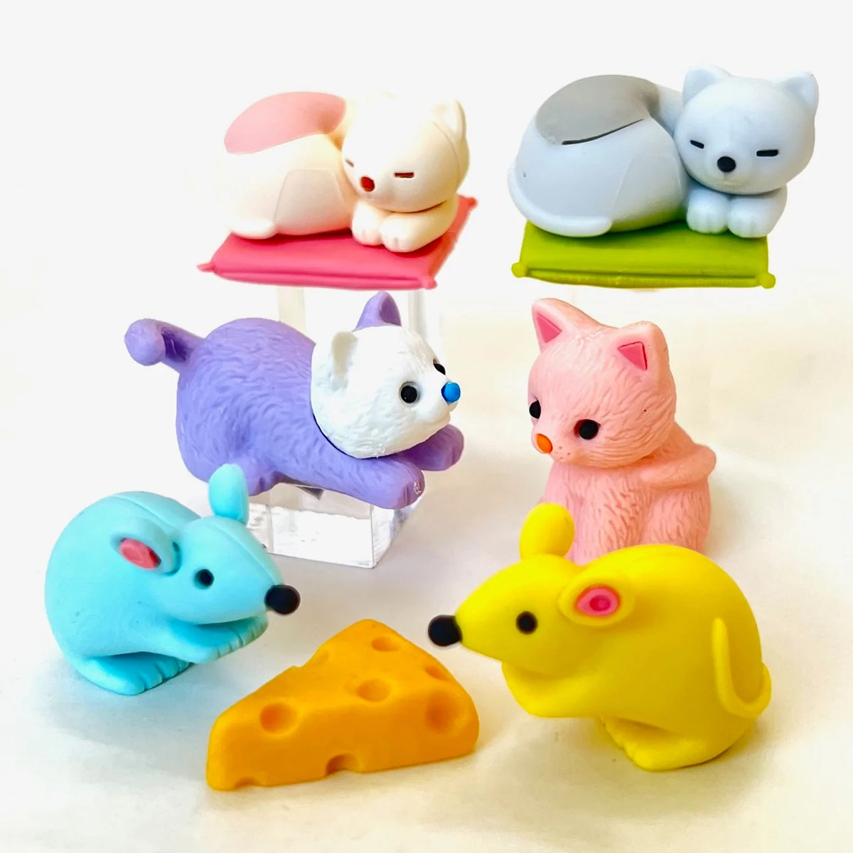 Cat &amp; Mouse Eraser Set