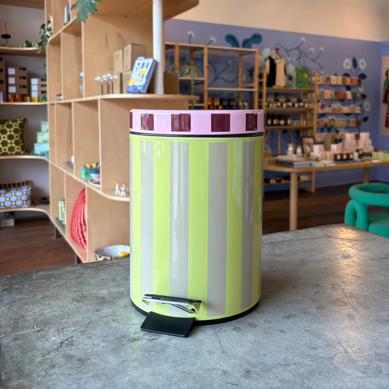 Firefly Stripe Bathroom Trash Bin