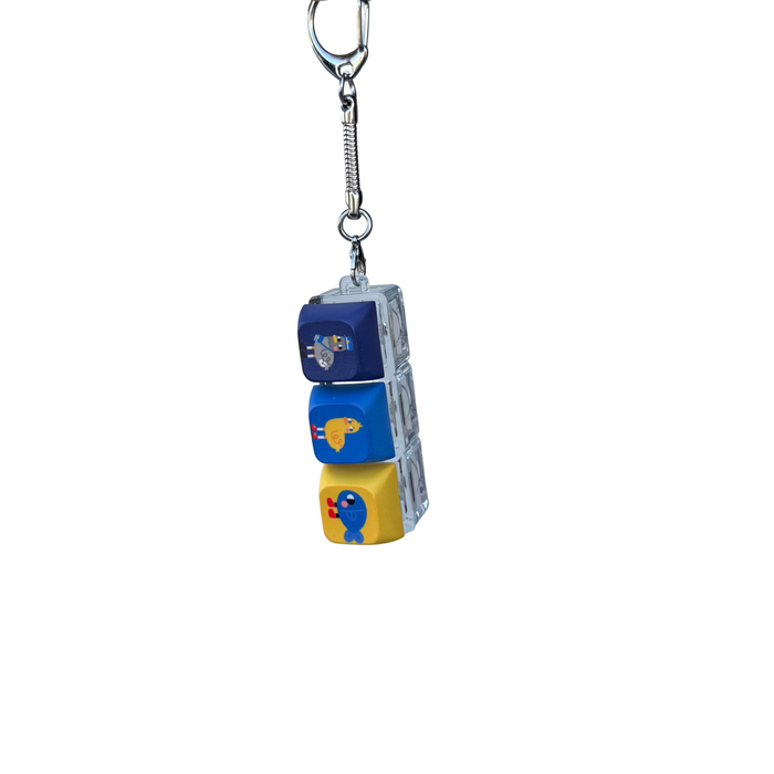 Pigeon Duck Fish Keycap Keychain by Karepango