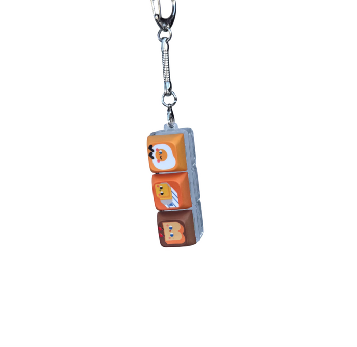 Egg Butter Toast Keycap Keychain by Karepango