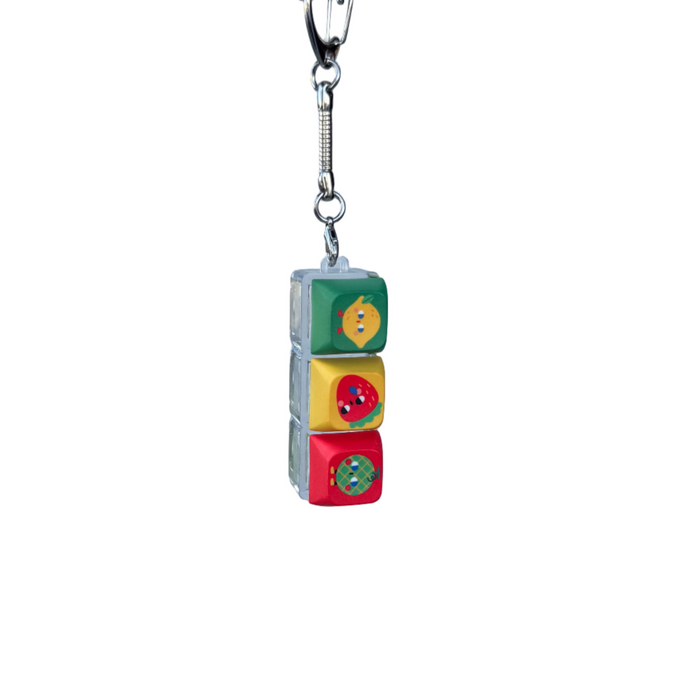 Lemon Strawberry Melon Keycap Keychain by Karepango