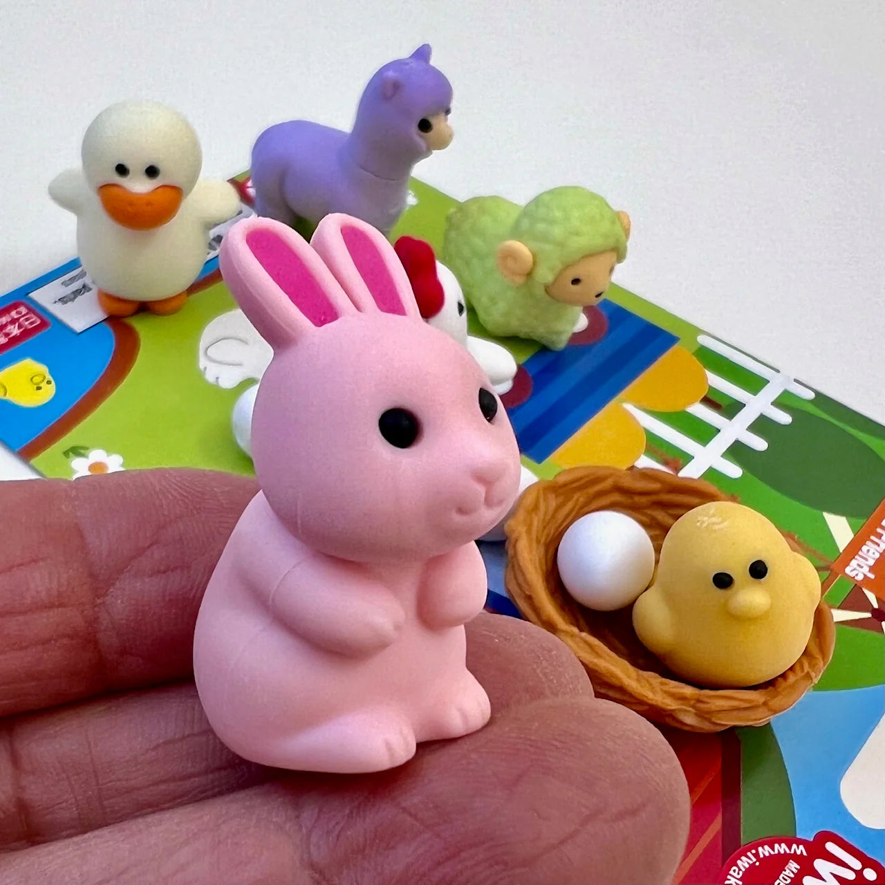 Chicken and Friends Eraser Set