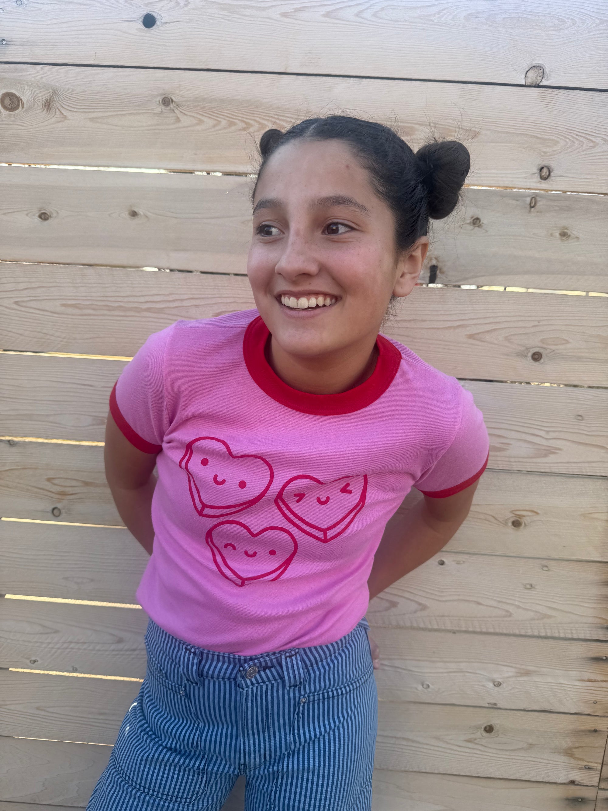 Candy Hearts Kids Graphic Tee