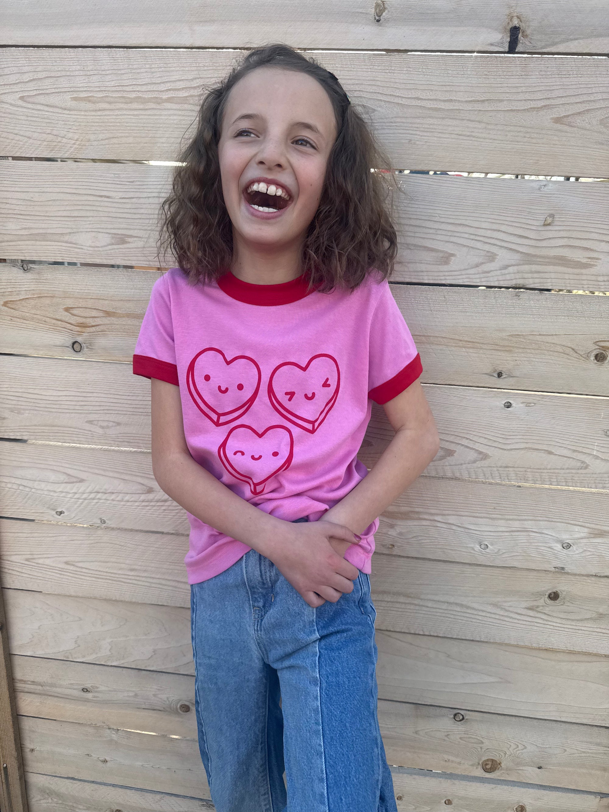 Candy Hearts Kids Graphic Tee