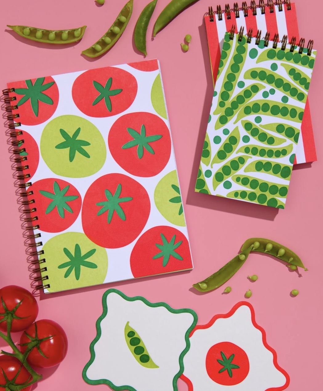 Tomato Letterpress Spiral Notebook