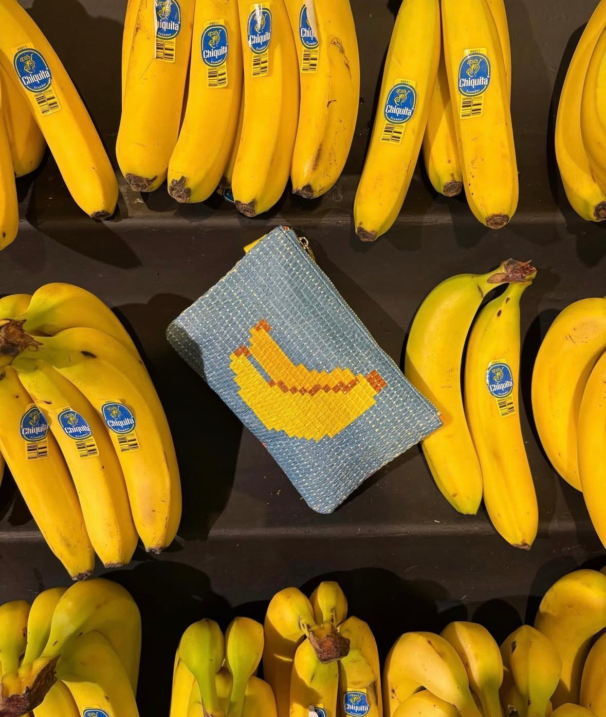 Fruit Tiles Rattan Pouch