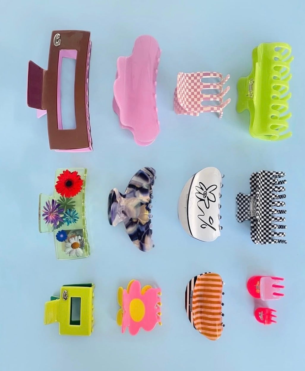 Box Hair Claw in Flower Power by Chunks