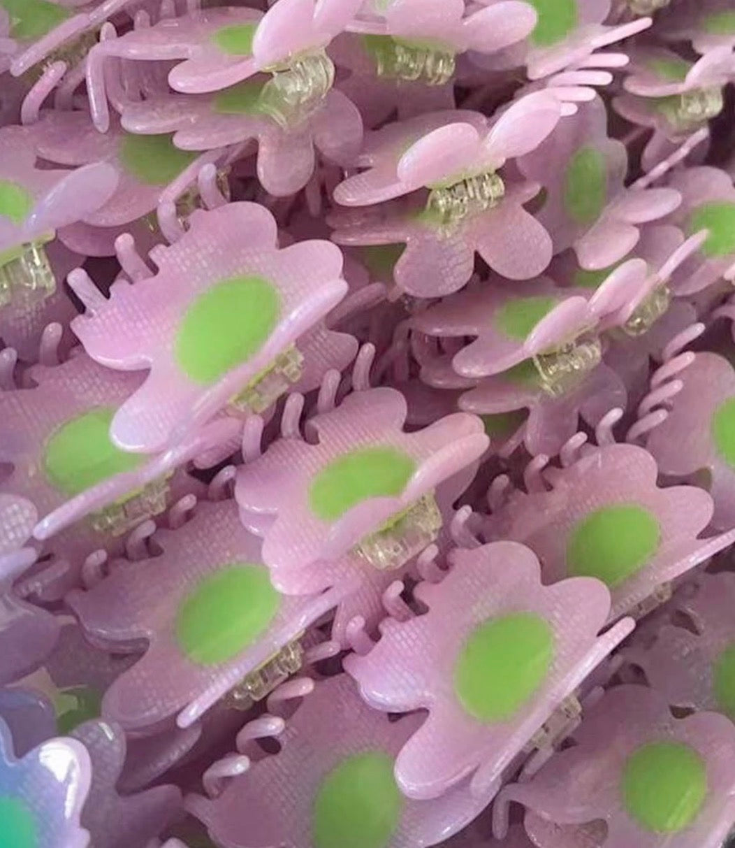 Flower Hair Claw in Shimmer