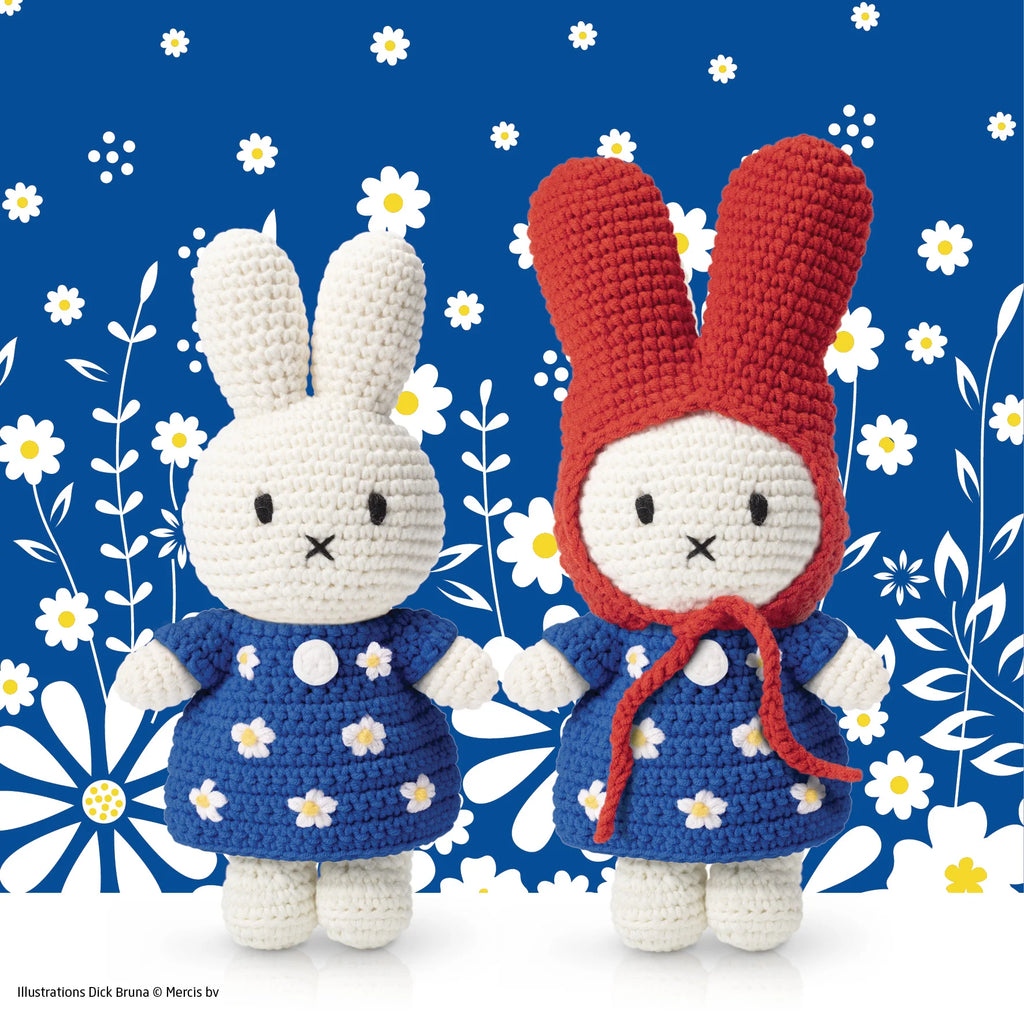 Miffy in her Blue Flower Dress & Red Hat