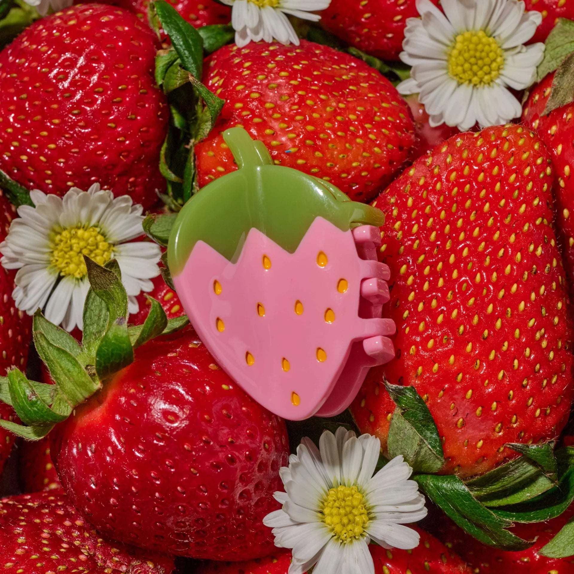 Mini Pink Strawberry Hair Claw