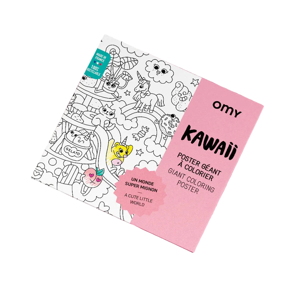 Kawaii Giant Coloring Poster