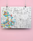 Kawaii Giant Coloring Poster