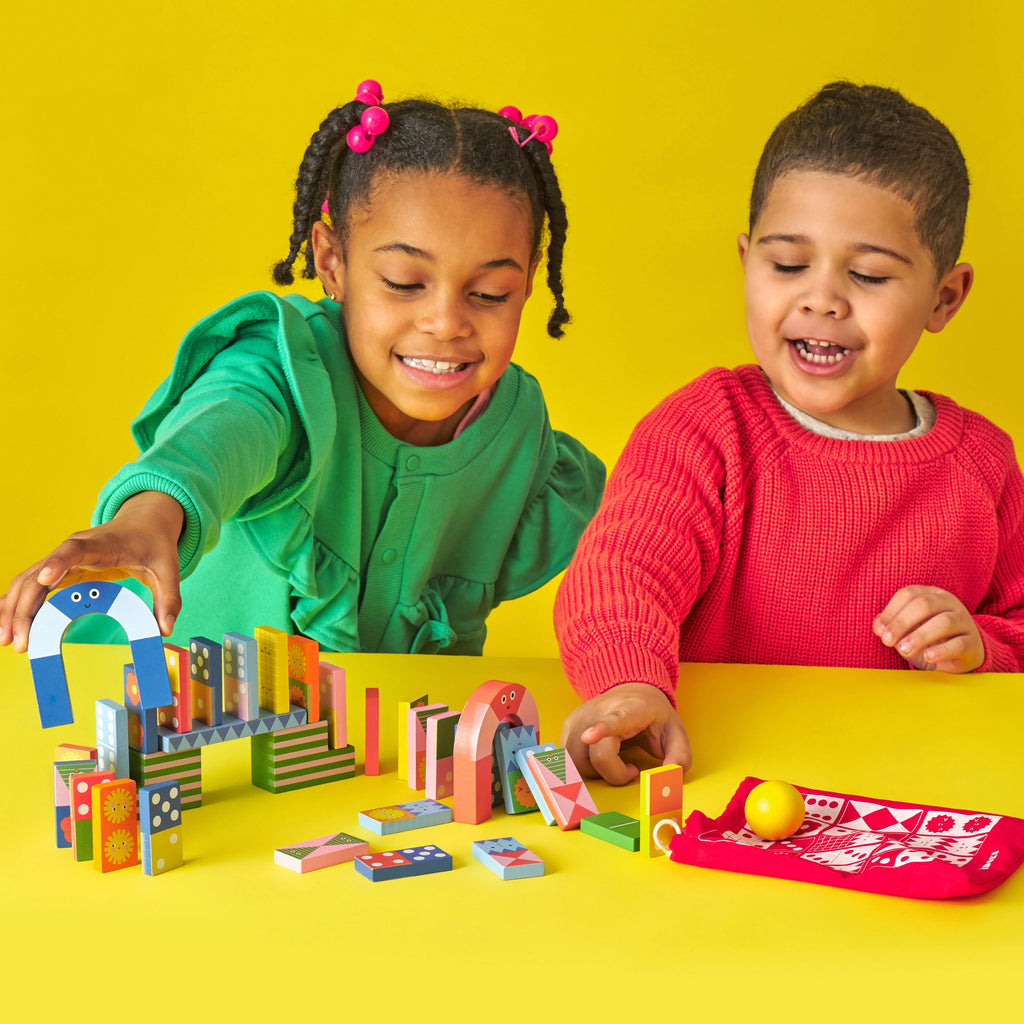 Kidoki Topple Twist Dominoes by Kikkerland