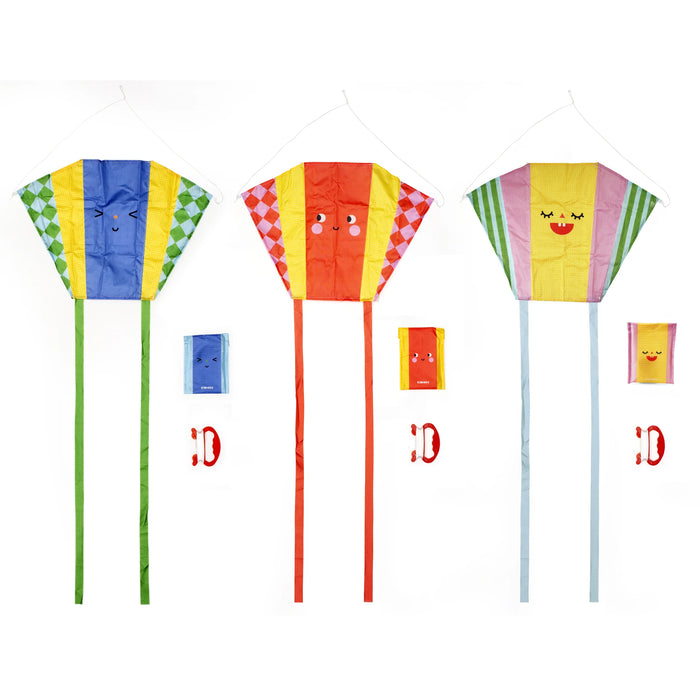 Funny Faces Pocket Kites by Kikkerland