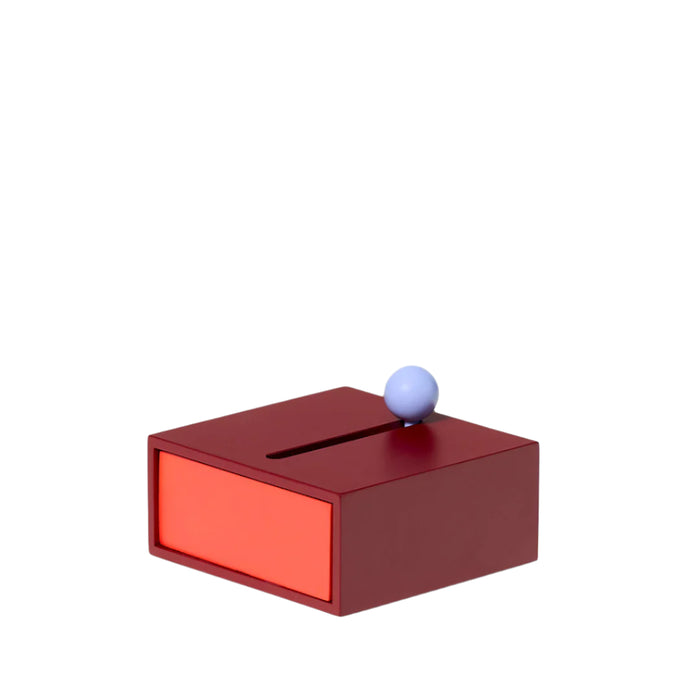 Small Cache Box - Red/Orange by Areaware