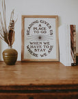 Reading Gives Us a Place to Go Letterpress Print by The Bee & The Fox