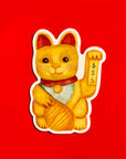 Lucky Cat Watercolor Sticker