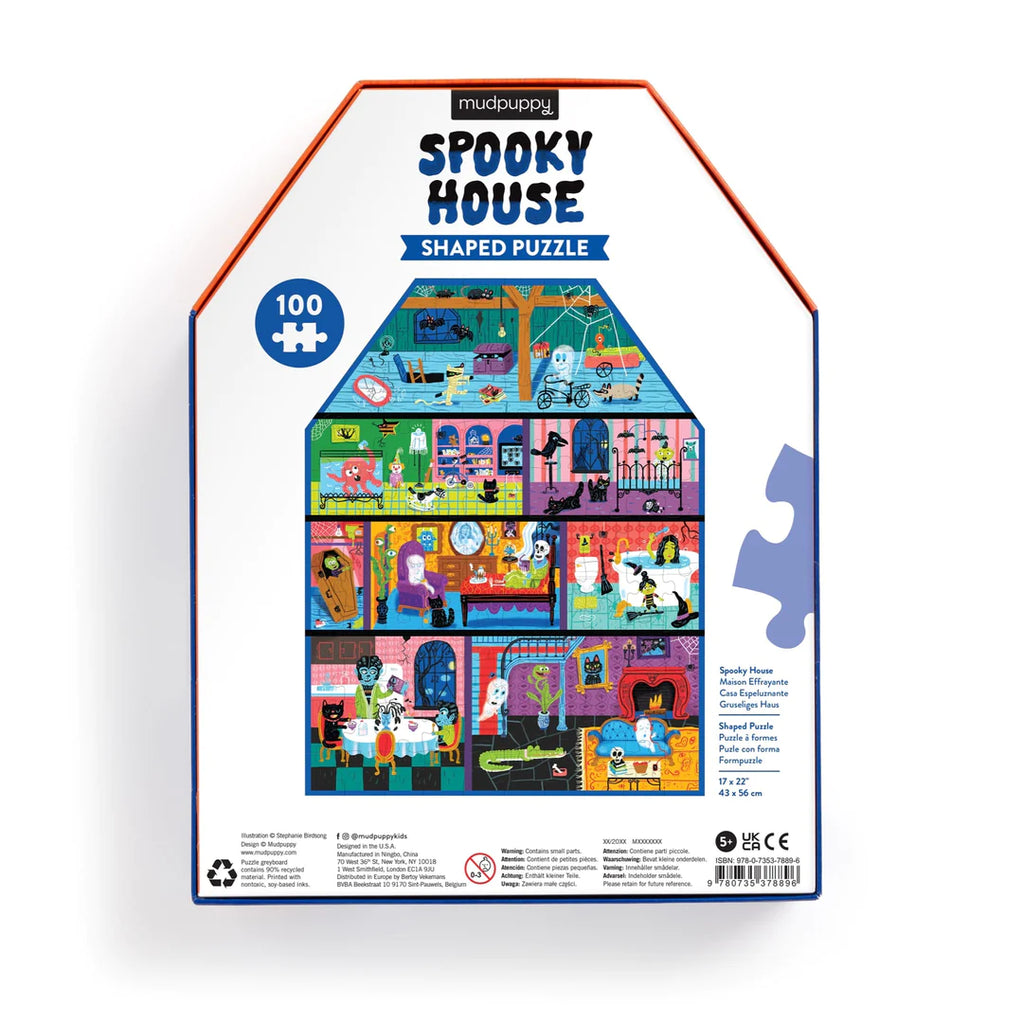 Spooky House Shaped Puzzle by Mudpuppy