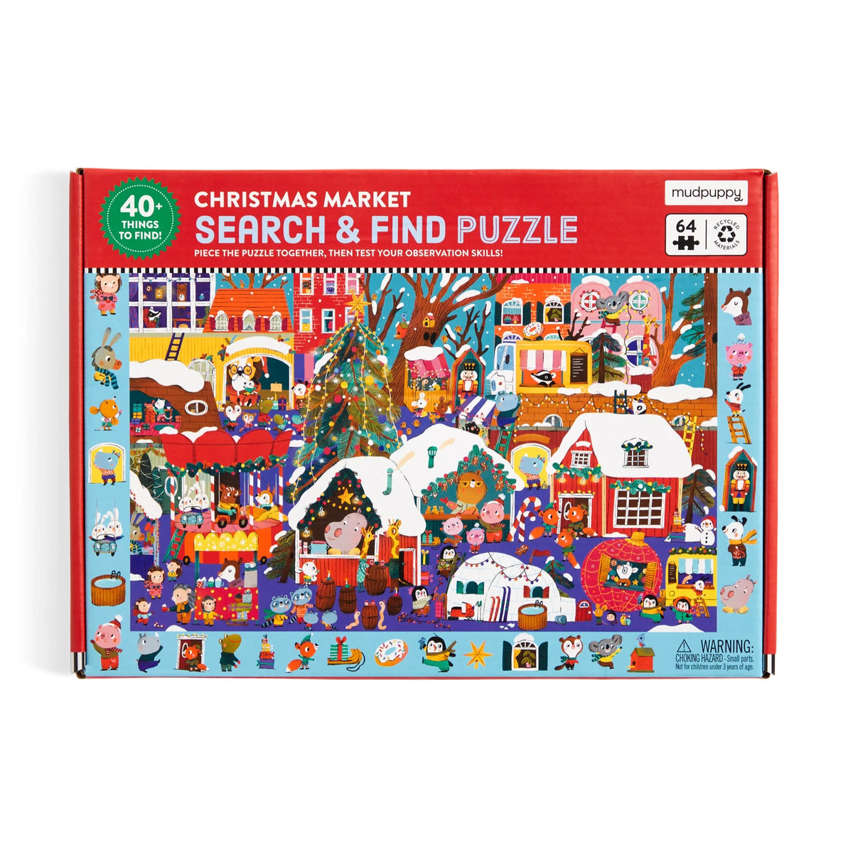 Christmas Market 64 Piece Search &amp; Find Puzzle