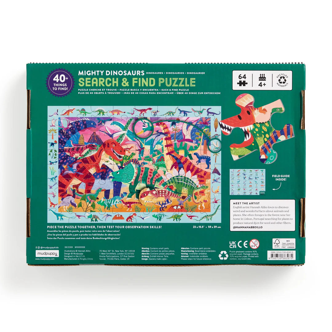 Mighty Dinosaur 64 Piece Search &amp; Find Puzzle