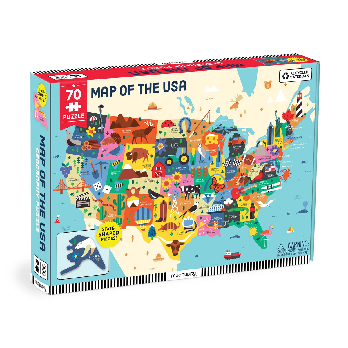 Map Of The U.S.A. Geography Puzzle