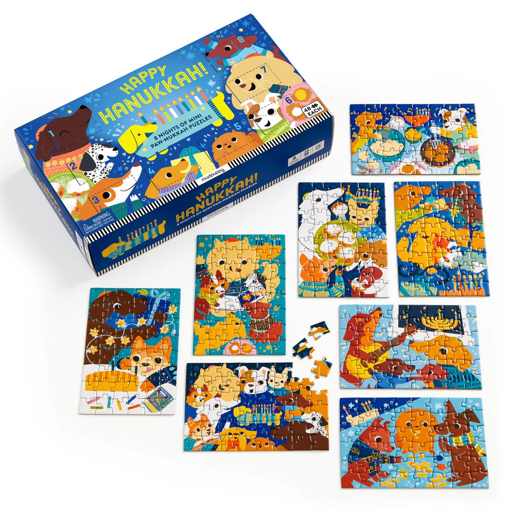 SALE Happy Hanukkah! Countdown Puzzle Set by Mudpuppy