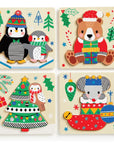 Festive Friends Set of 4 Wood Puzzles